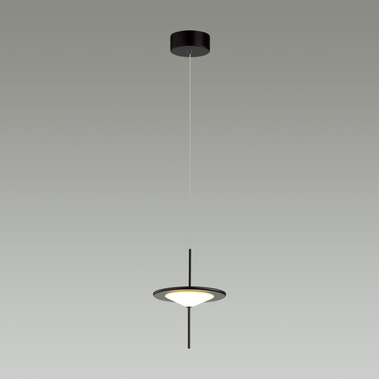 Светодиодный светильник 18 см, 10W, 3000K, Odeon Light Steka 5012/10L, черный