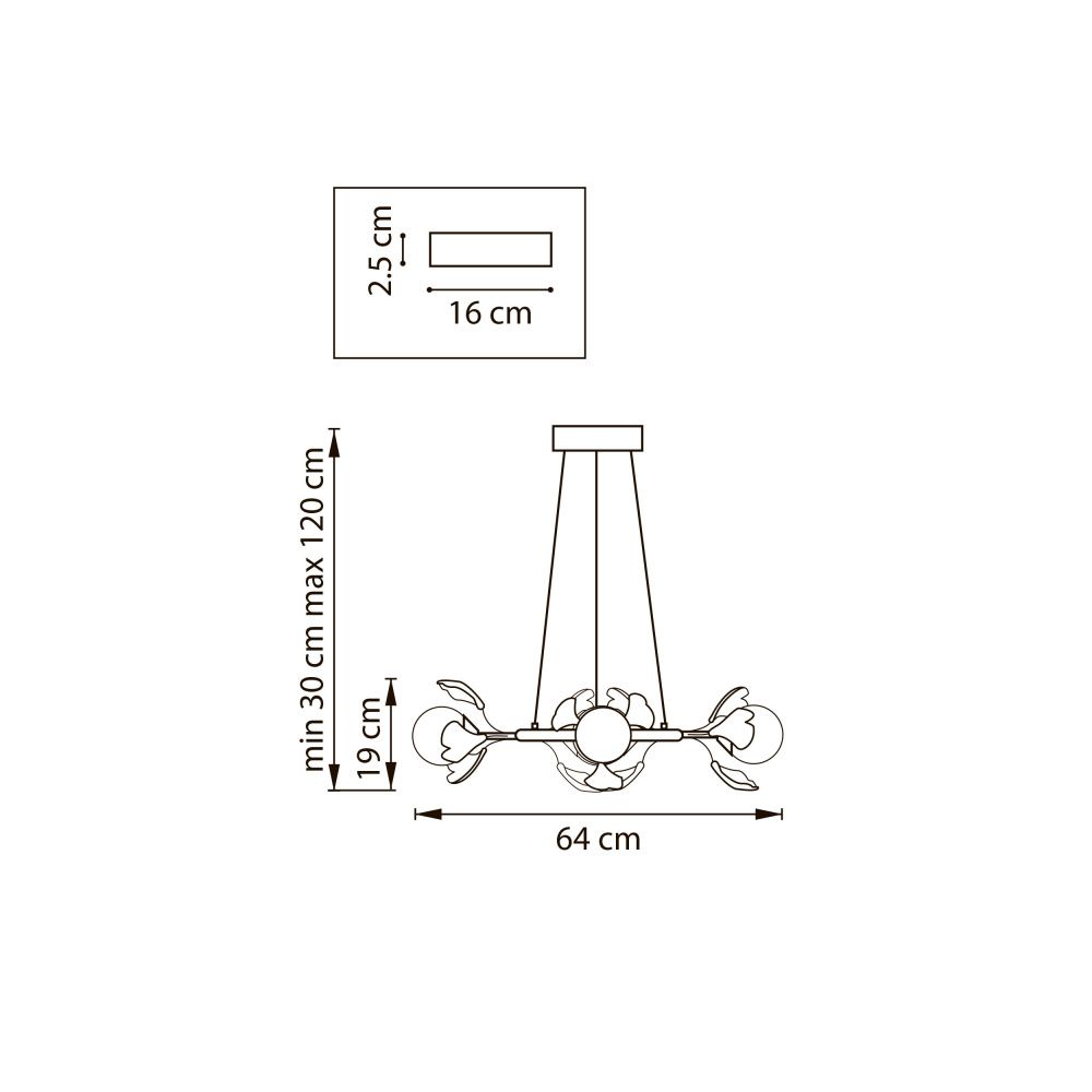 Люстра подвесная Ceramo BW Lightstar 799067