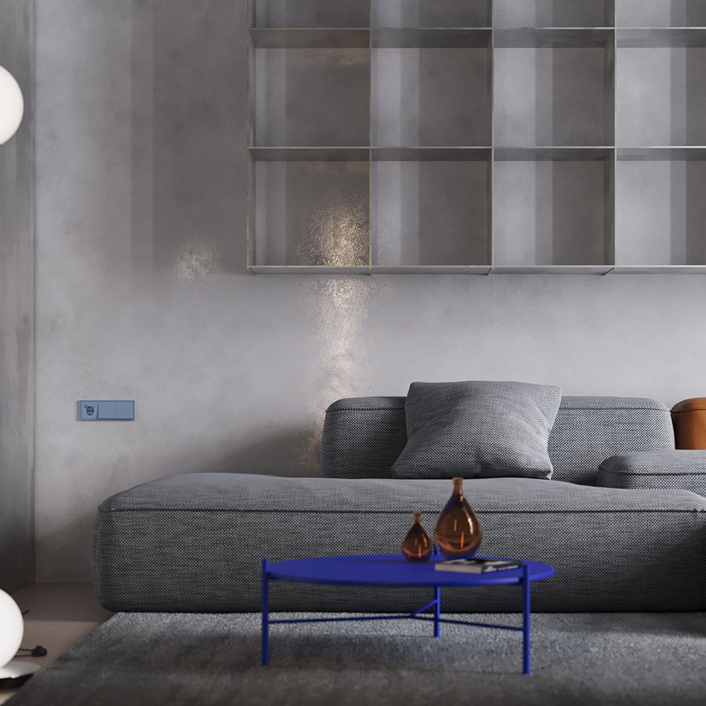 Клавиши для выключателя/переключателя двухклавишного, S70, деним Voltum VLS000315