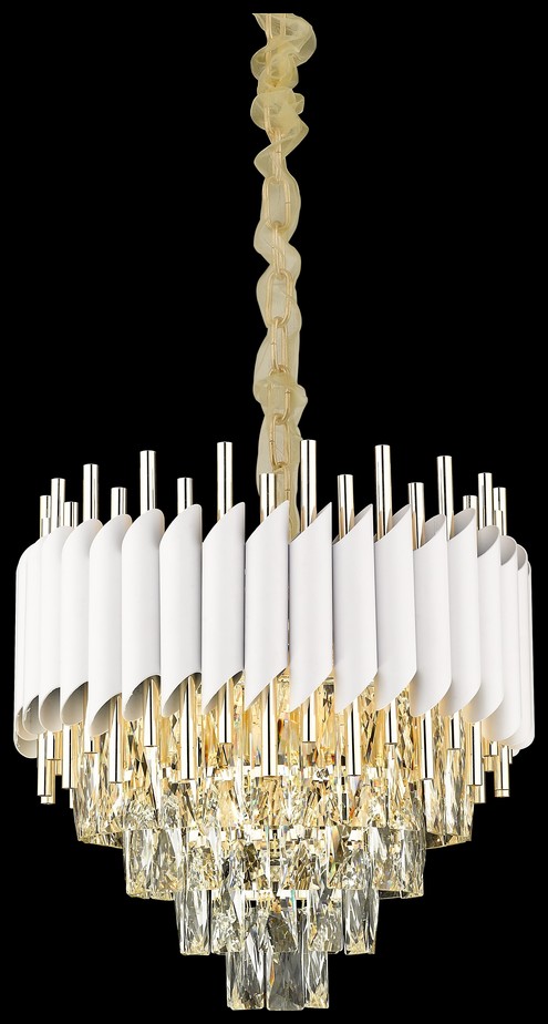 Светильник подвесной Wertmark Cartuccia WE138.09.003, 40*40 см, белый, золото