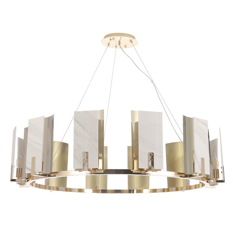 Светильник 118 см, Crystal Lux DELUXE SP12, золото-мрамор