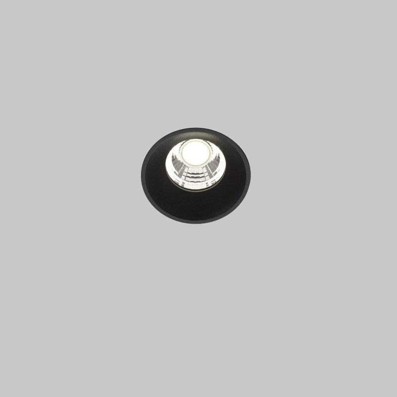 Встраиваемый светильник 5,4*5,4*5,3 см, LED, 7W, 4000К, Maytoni Technical ROUND DL058-7W4K-TRS-B черный