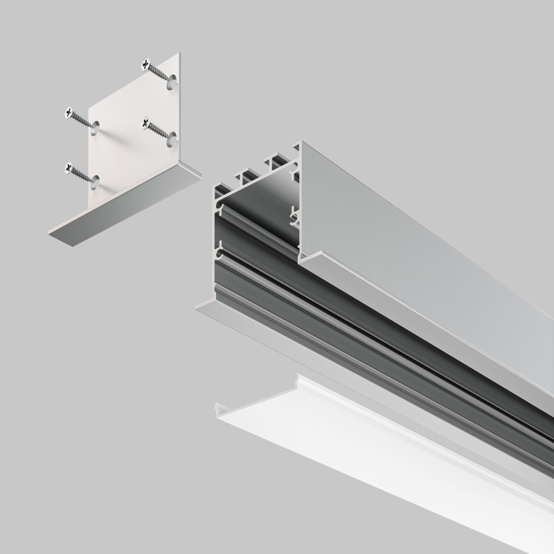 Алюминиевый профиль  Встраиваемый 2000*50*35 мм для светодиодной ленты Maytoni Led strip Серебро ALM-5035-S-2M