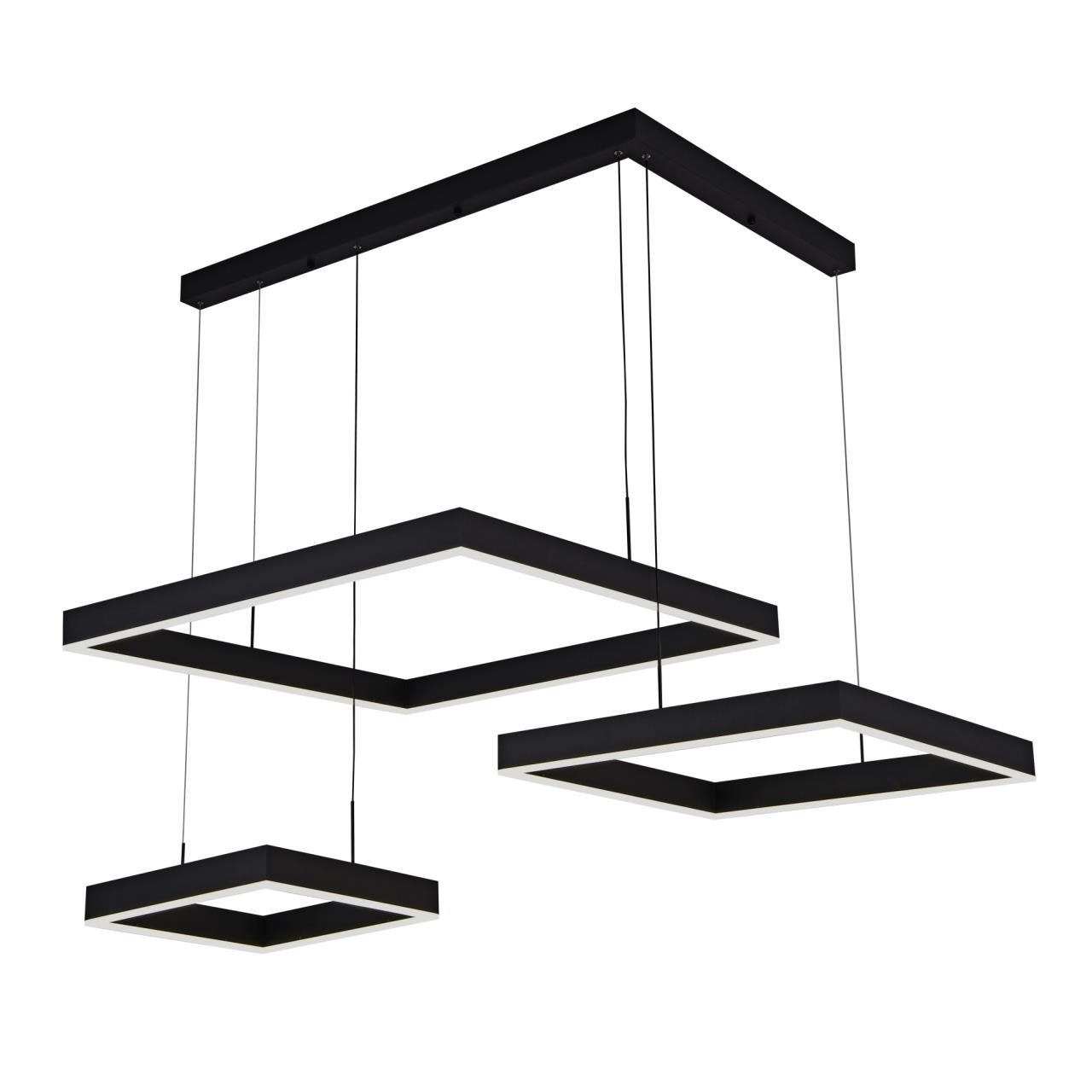 Подвесной светильник 105*150*142 см, LED 172W, 3000 / 6000K, Черный LED4U L91070-800-600-400
