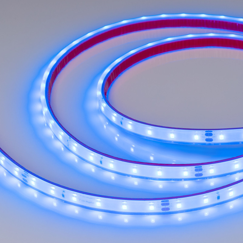 Лента герметичная RTW-PFS-A60-11mm 24V Blue (4.8 W/m, IP68, 2835, 5m) (Arlight, 4.8 Вт/м, IP68) 034160. Цена указана за 5 метров. Продается кратно 5 метрам.