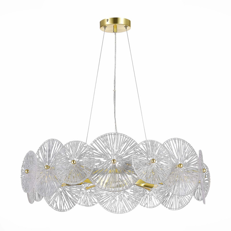 Люстра подвесная 60 см, 320W, ST LUCE FLERO SL1657.203.08 Золотистый