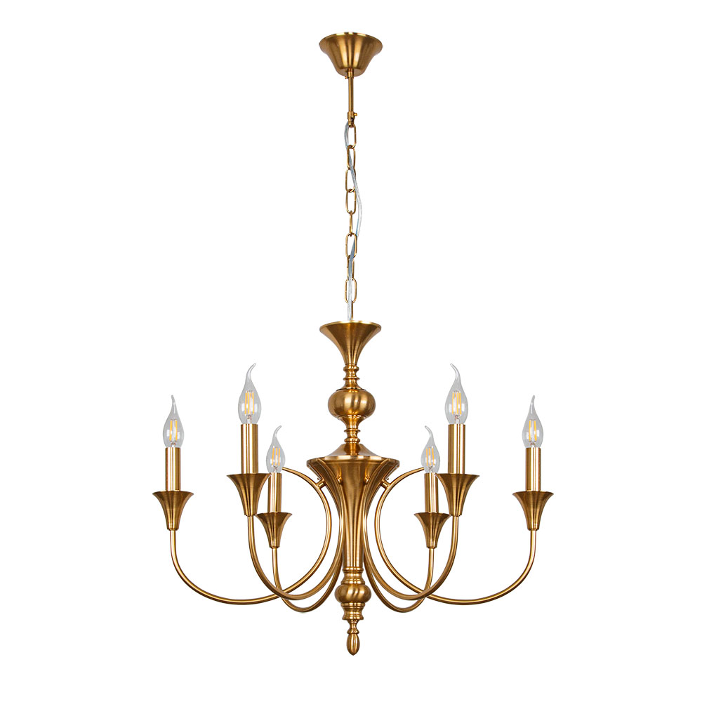 Люстра 53*66 см, 6*E14, 40W, Arte Lamp Collinetta A4094LM-6PB, Полированная Медь