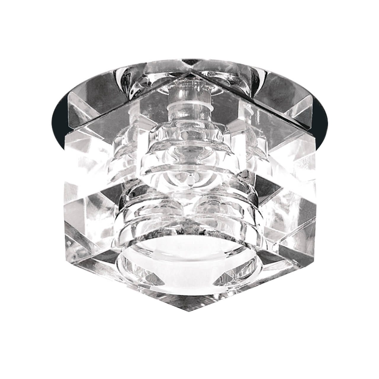 Встраиваемый светильник Lightstar Romb 004060 хром,хрусталь 7 см 