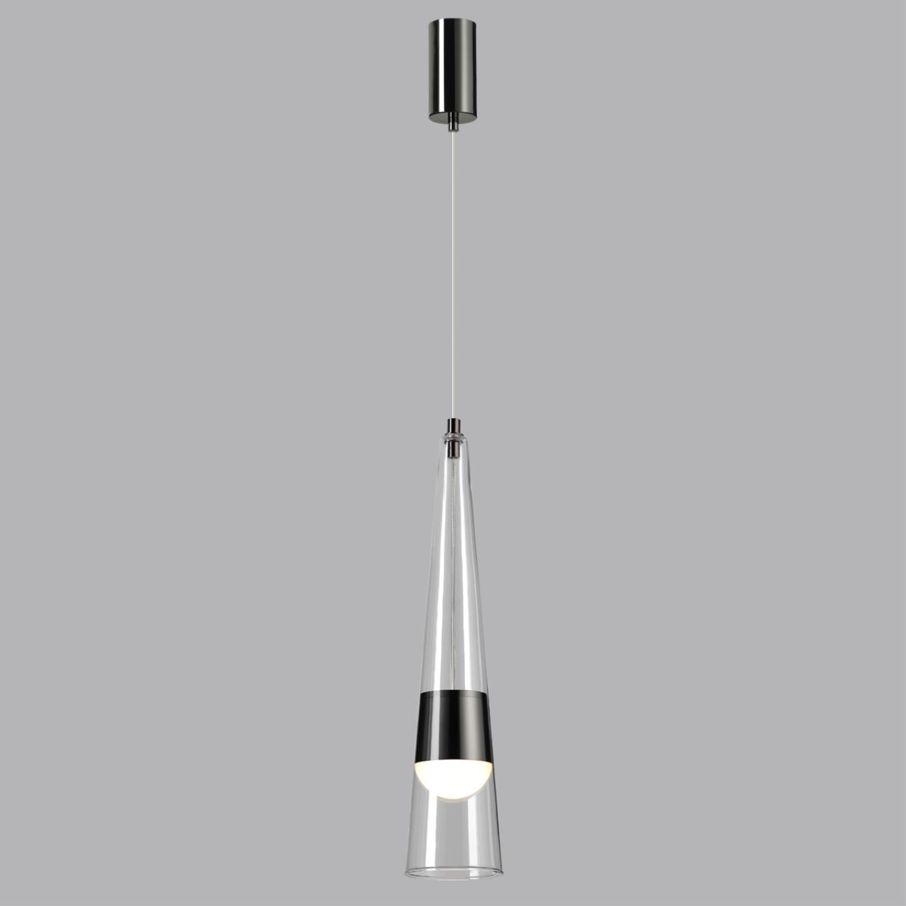 Подвес 10*10*151 см,  LED*W, 3000 К, Odeon Light Lump, темный хром 5044/12L