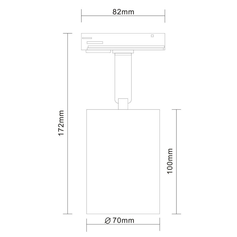 Трековый светильник 10*7 см, 50W, ST LUCE ST302.506.01 Матовый белый