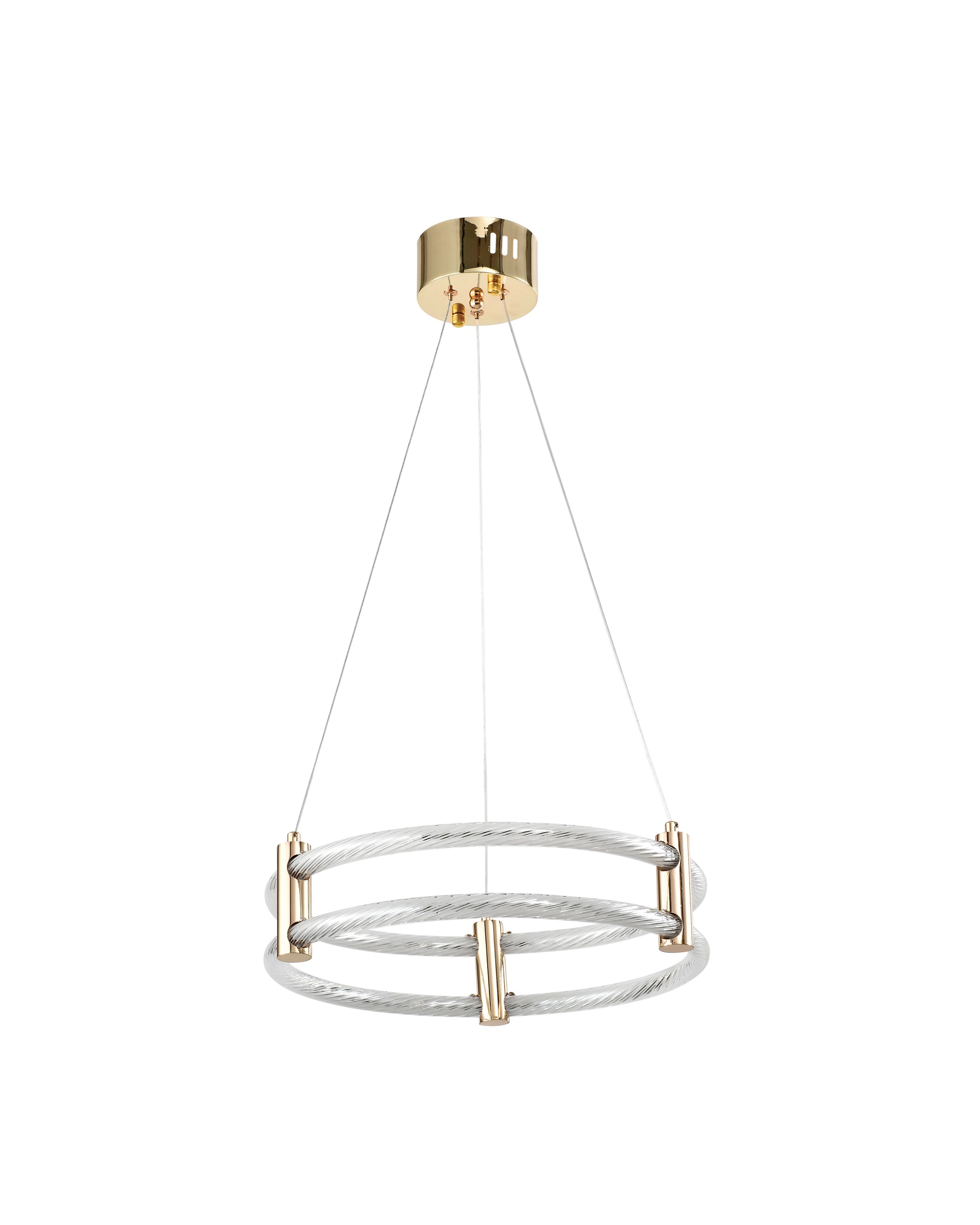 Светильник подвесной 40 см, LED 76W 4000K золото Zortes Ringer ZRS.57792.76