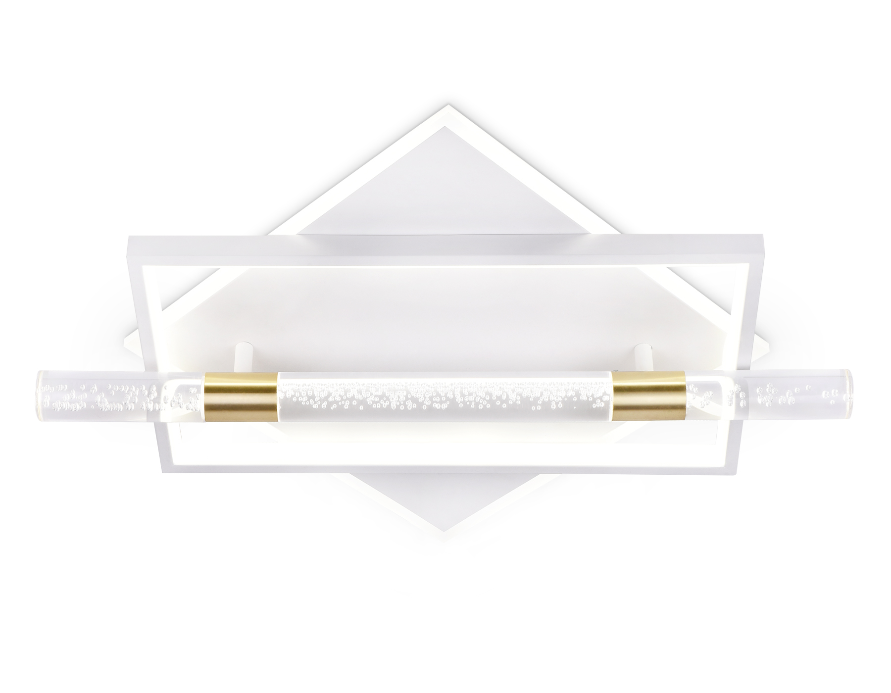 Светильник 52,33*49,67*10 см, LED 78W, 3000К, белый, золото, прозрачный Ambrella Comfort LineTech FL5012