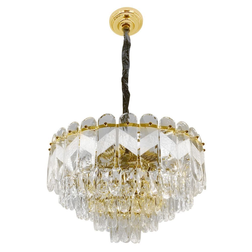 Люстра 50*50*79 см, 8*E14 Gerhort G21078/8FGD+CL, Золото;Прозрачный