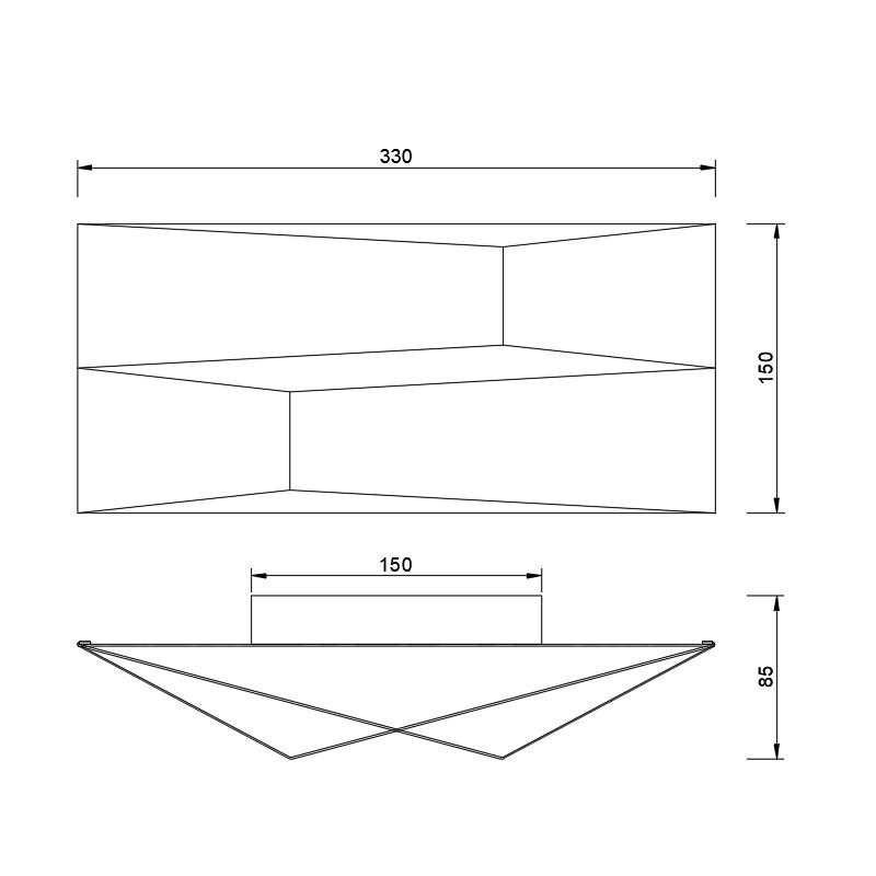Бра 33*9*15 см, LED *  14W, 3000К Mantra Fuji 8158, белый