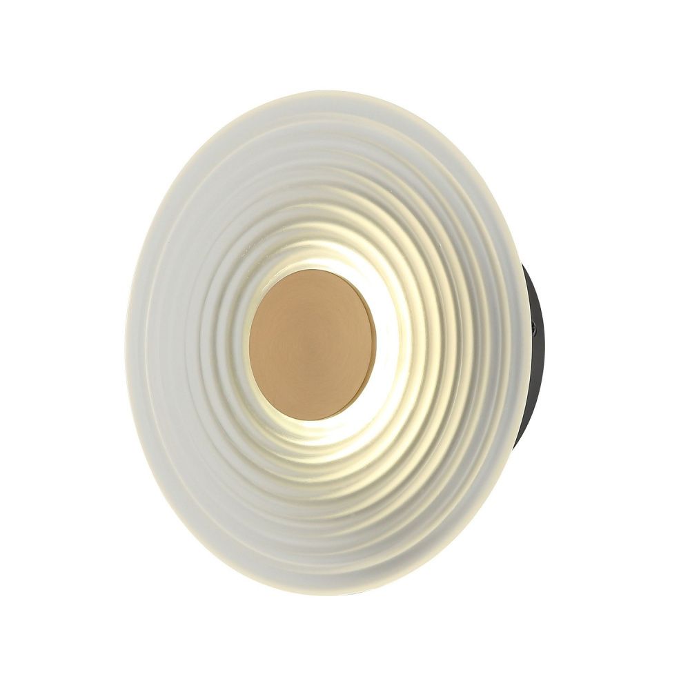 Бра 20*7,8*20 см, 1*LED*3W, 3000K Gerhort G61427/1wBK+WT, Черный, белый
