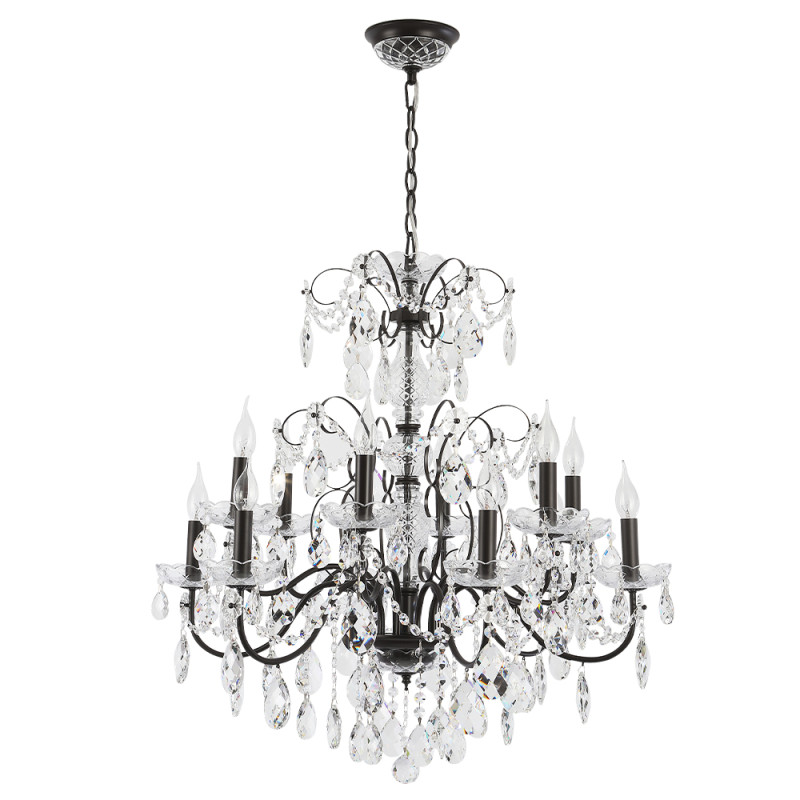 Светильник 80 см, Crystal Lux ODELIS SP12 BROWN, коричневый кофейный