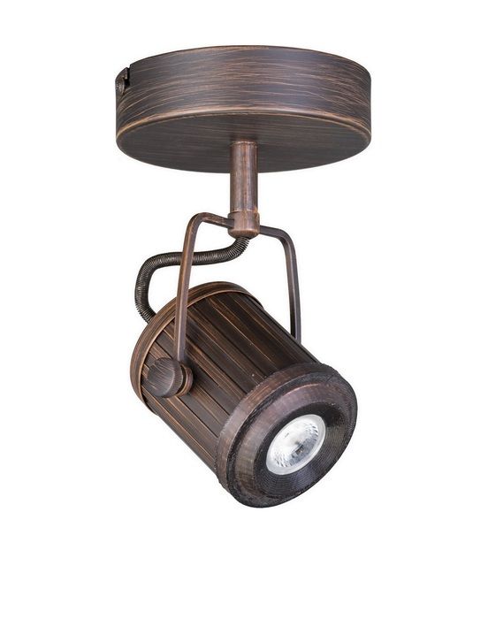 Светодиодный настенно-потолочный светильник с поворотным плафоном Lussole Loft LSP-9131, коричневая патина