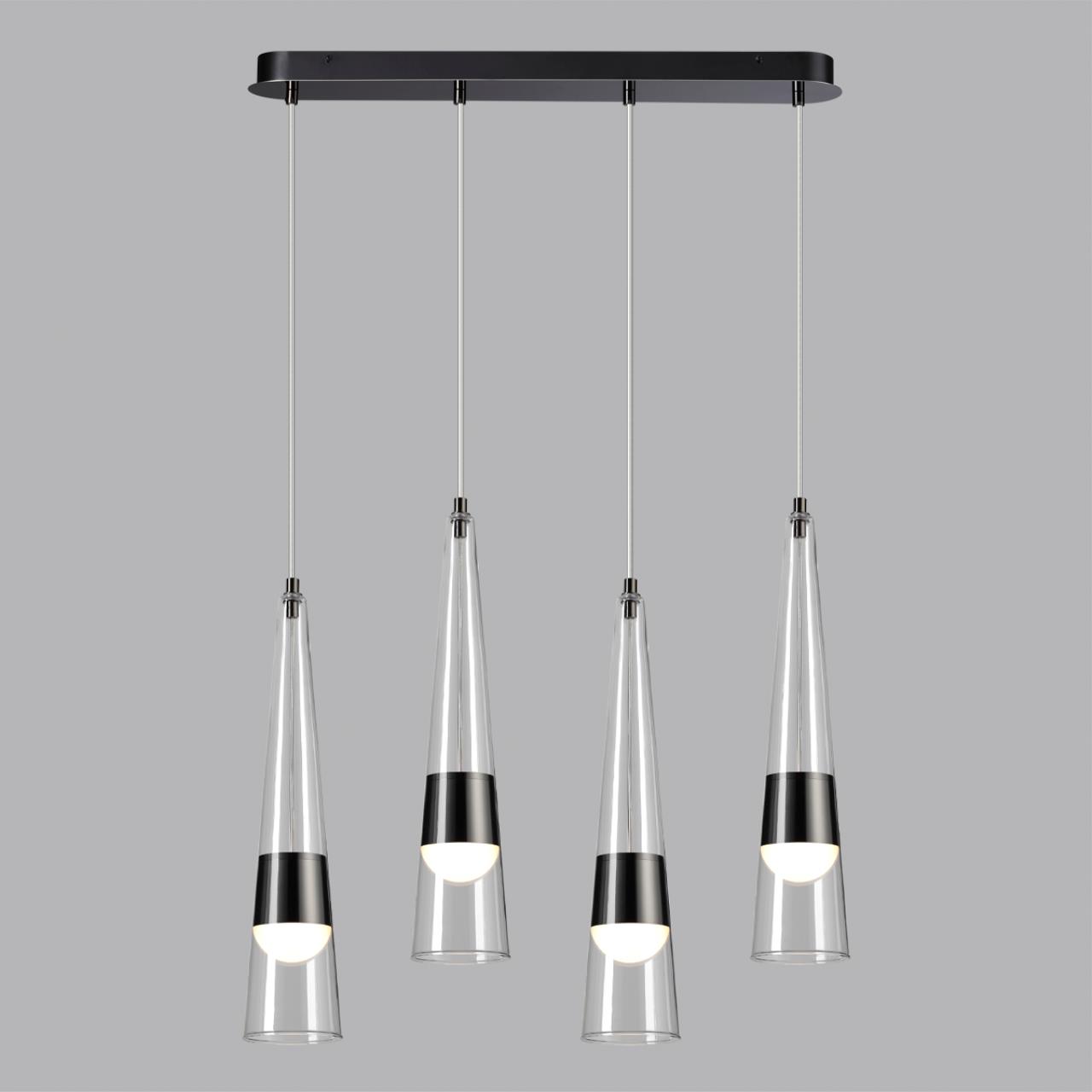 Люстра 67*15*150 см,  LED*W, 3000 К, Odeon Light Lump, темный хром 5044/42L