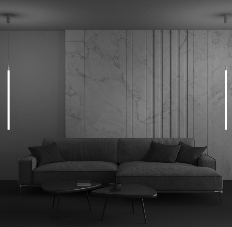 Светодиодный светильник 3*95 см, 20W, 3000K, 2600Lm, 3-5 м2 Maytoni Pendant Ray P022PL-L20W3K, белый