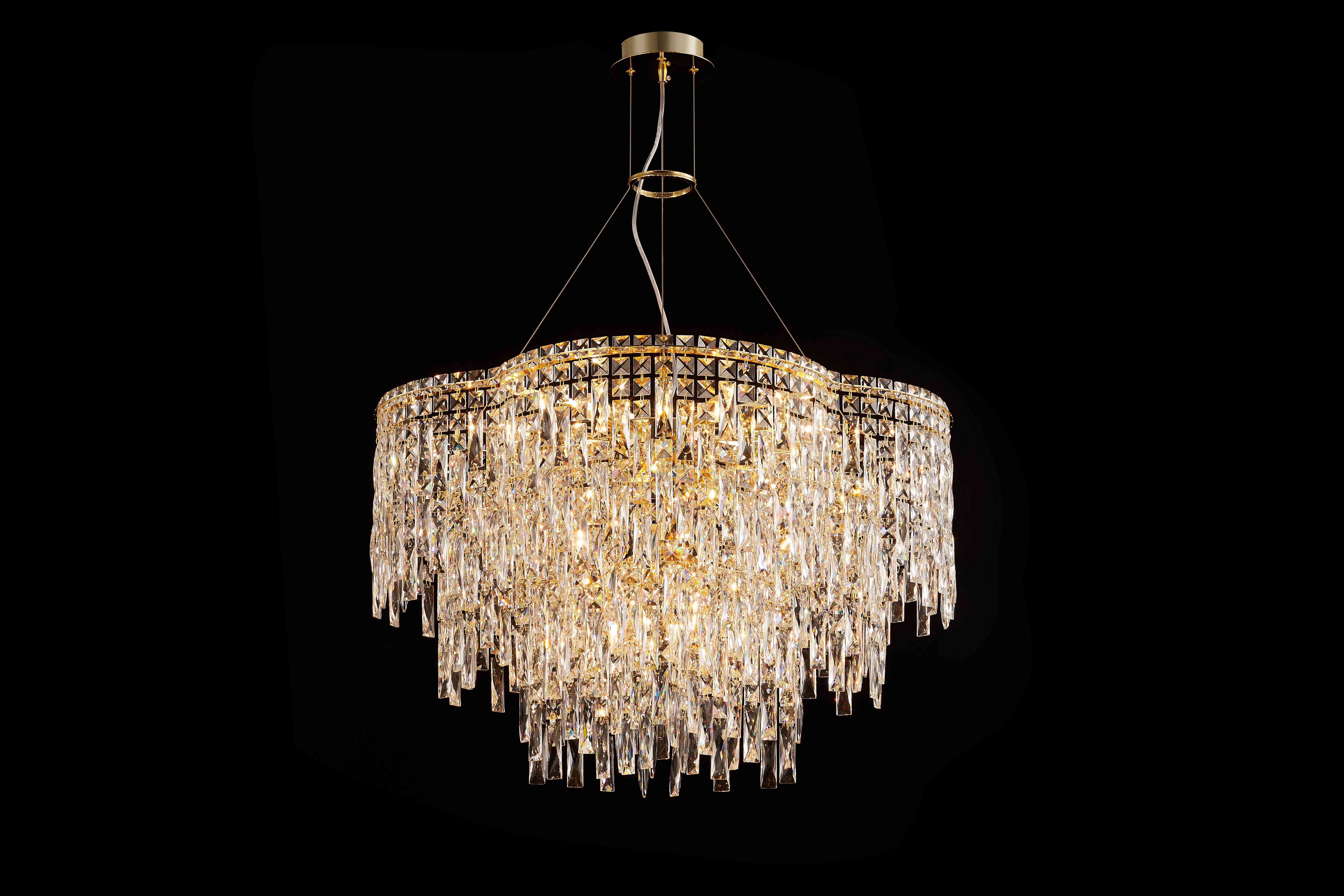 Люстра  800*460, 16*E14, 40W NewRgy Cristallo Z56-ф800*H460 H GOLD, H GOLD
