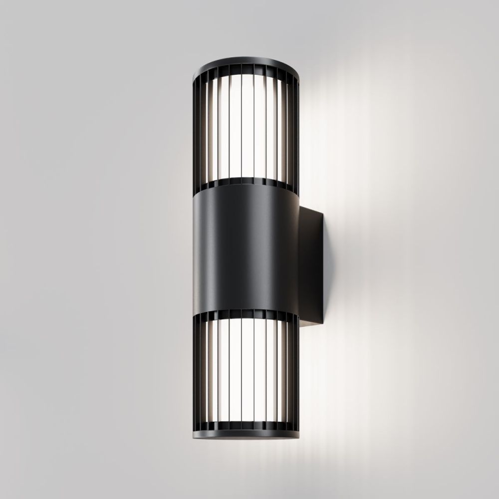 Уличный настенный светильник 32 см, Maytoni Alura O492WL-02GF, черный