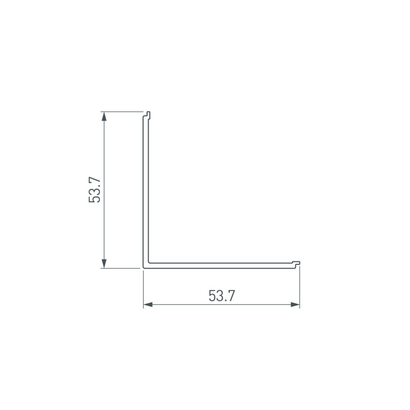 Экран Arlight 044587 200*5,5*5,5 см. Цена указана за 2 метра. Продается кратно 2 метрам.