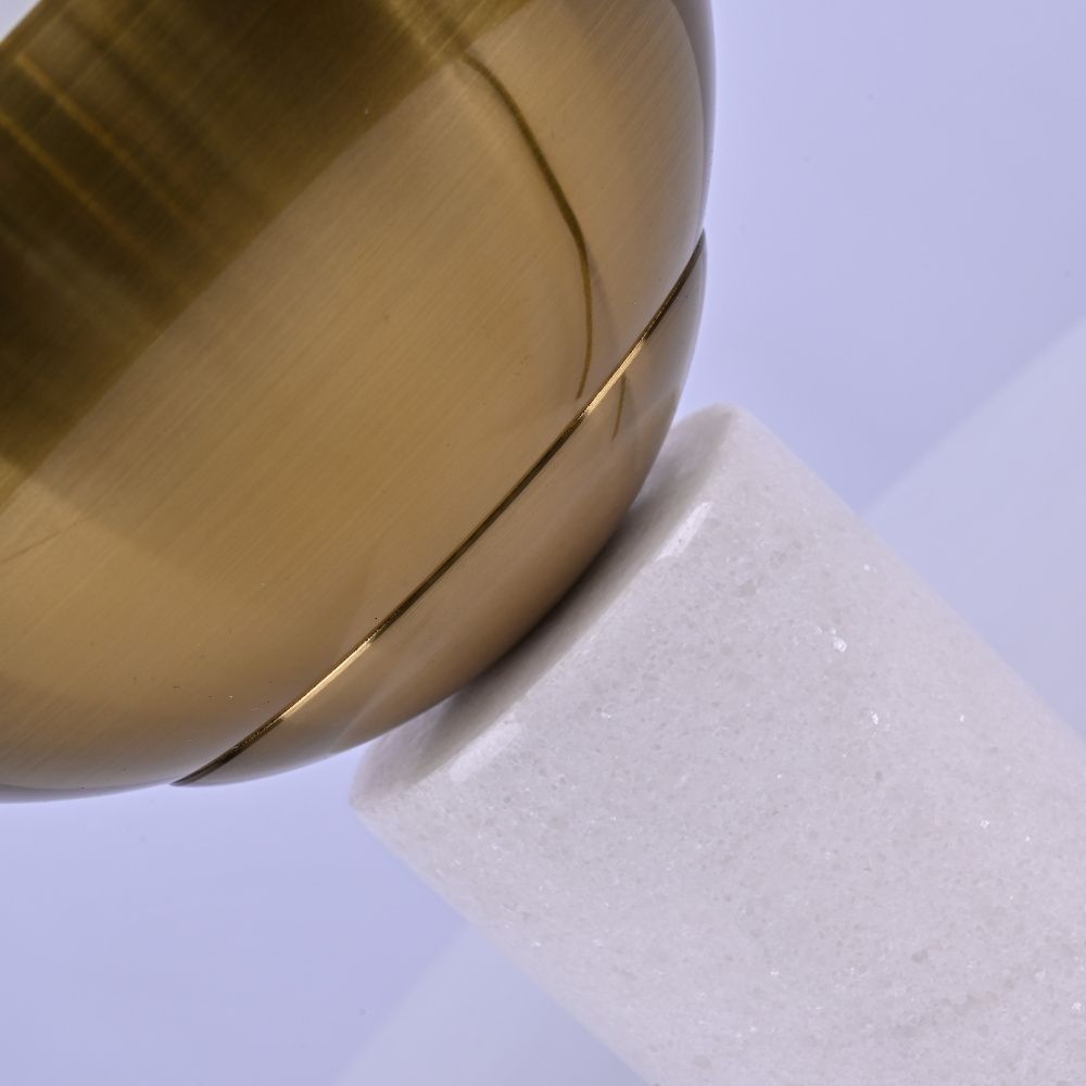 Настольная лампа Geneva Globe Marble 17,5*17,5*28 см, 1*E27*60W, ImperiumLoft 43.402, Белый