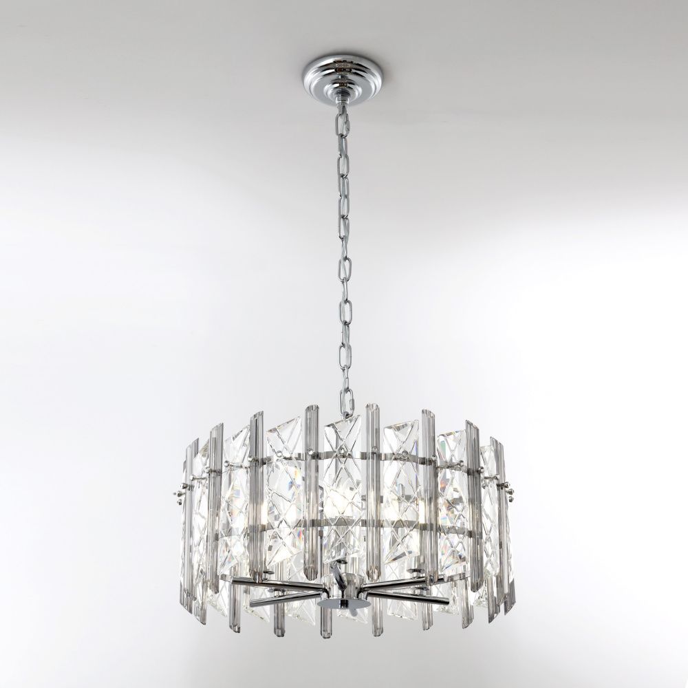 Подвесная люстра 50*50*95 см, Е14 6x40W, Хром MODELUX ML.20214.6