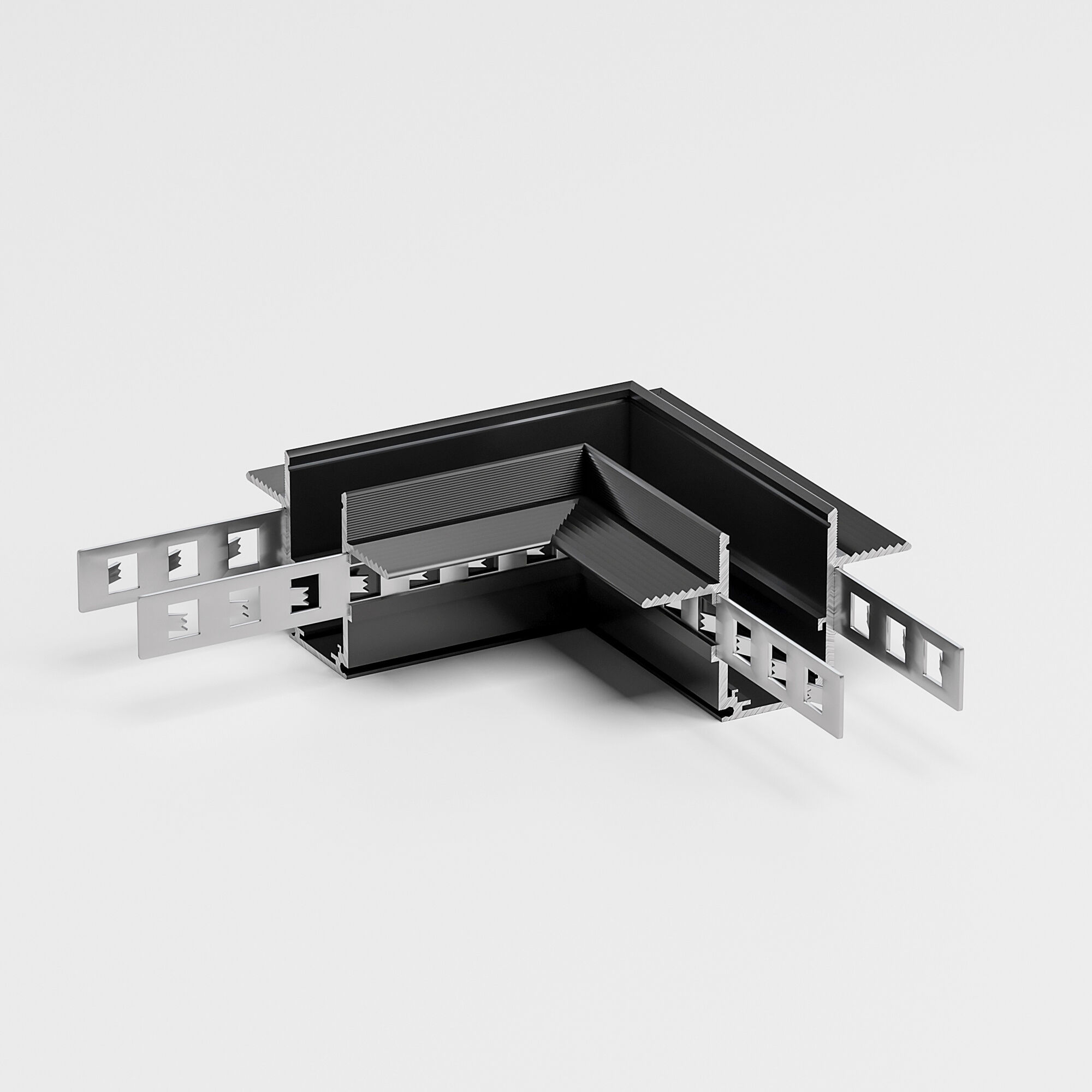Коннектор угловой Elektrostandard Slim Magnetic  для встраиваемого шинопровода под ГКЛ 9,5мм 85214/00, черный