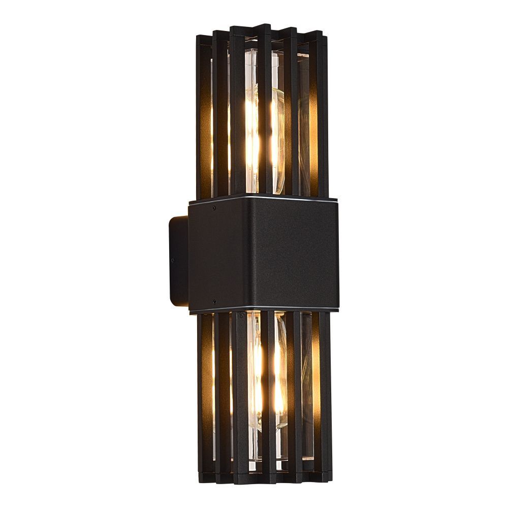 Светильник уличный настенный черный/черный E27 2*15W St Luce  SL9018.401.02