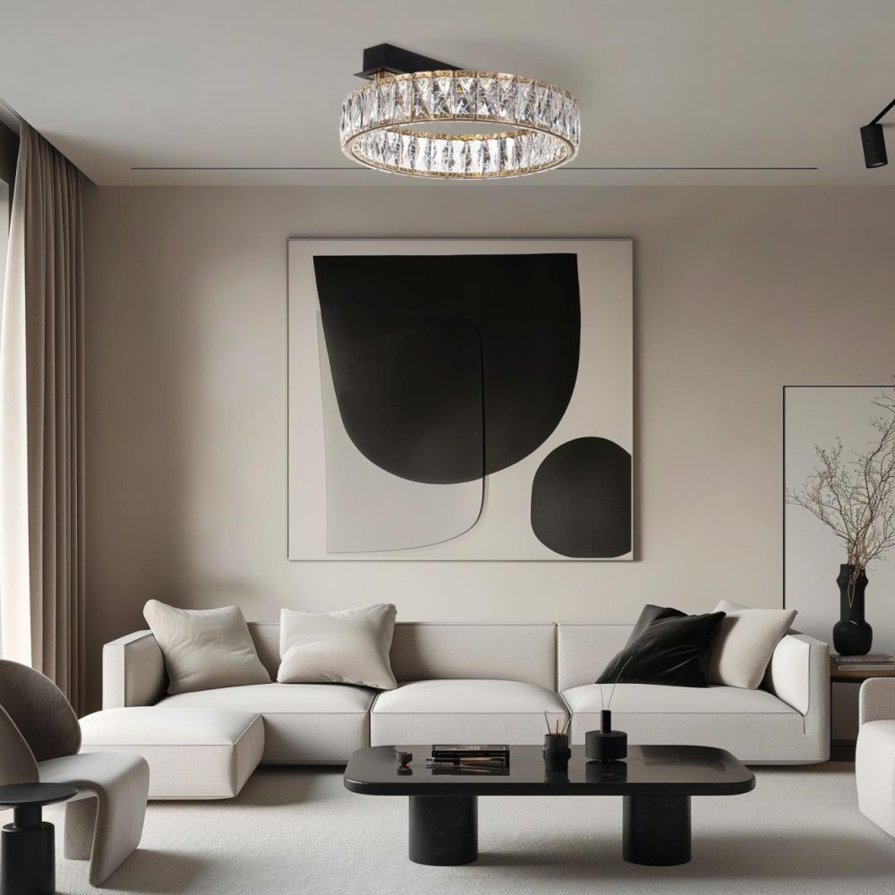 Потолочная люстра 40 см, 16W, 3000K, Citilux Palant CL325142, черный-бронза