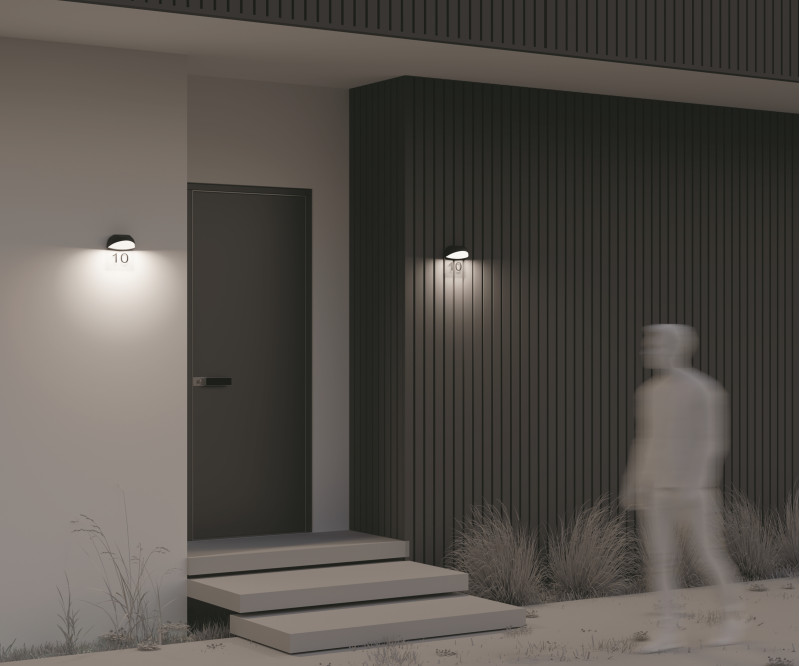 Светильник настенный 16,1*9,9*18,4 см, LED, 7W, 3000К, Maytoni Gloss O447WL-L7GF3K серый