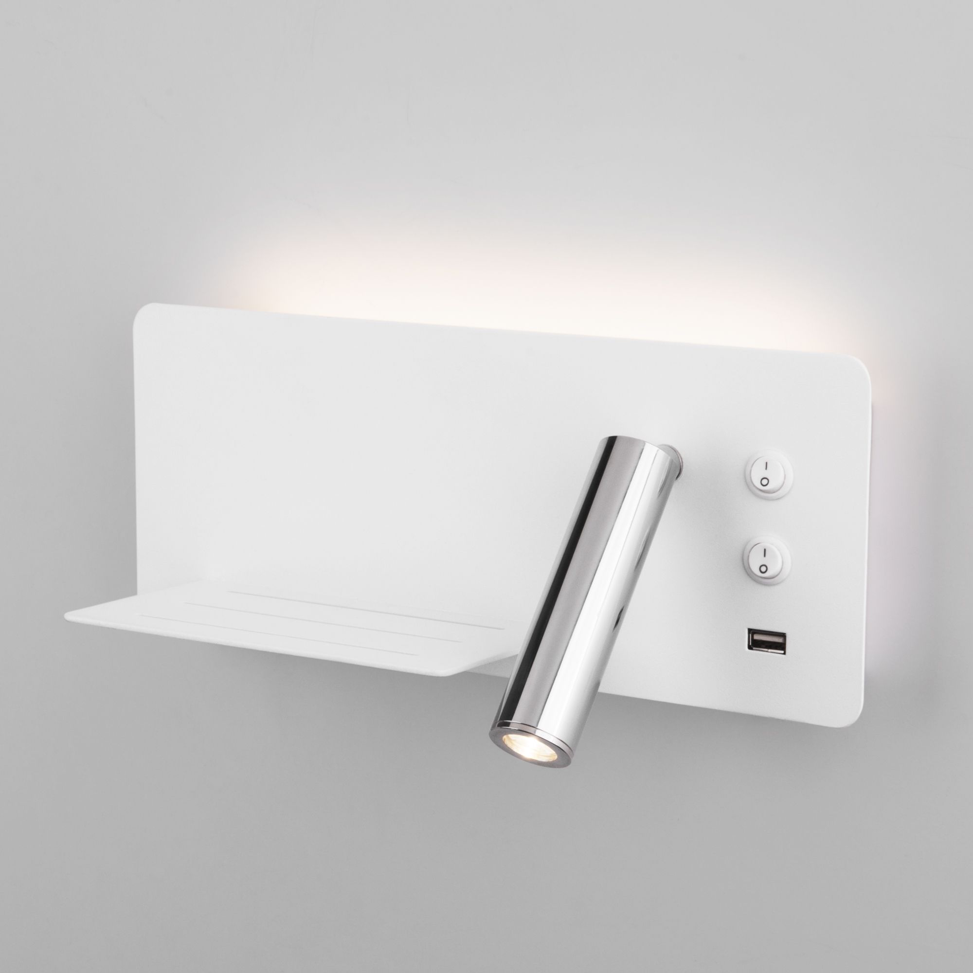 Настенный светодиодный светильник с USB Fant L LED (левый) MRL LED 1113 белый/хром Elektrostandard
