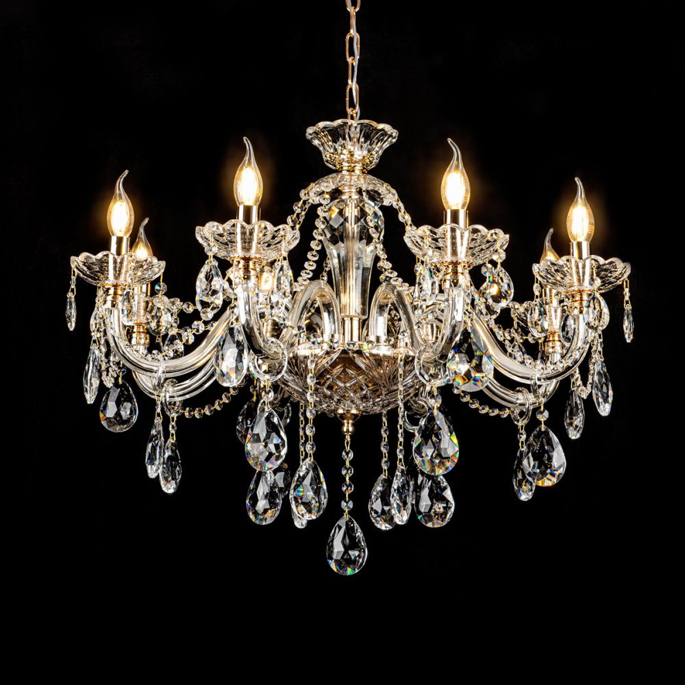 Люстра 77 см, 8*Е14*40W, Modelux  ML.7163.8P, Золото