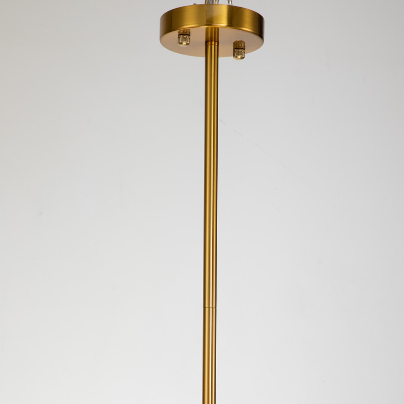 Подвесная люстра Favourite Nimbus 2996-10P, D1065*H760, латуни, выдувные плафоны молочно-белого цвета
