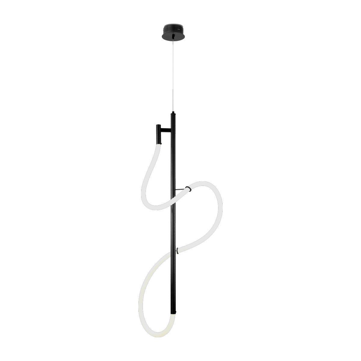 Подвесной светодиодный светильник 40*40*100 см, LED 20 W, Moderli True V4085-PL Черный