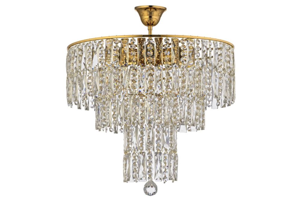 Люстра подвесная *40*32 см, 6*E27*60W, Arti Lampadari Deliceto Deliceto E 1.5.46.100 G, золото