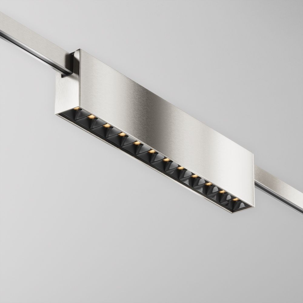 Трековый светильник  TR150-1-12W3K-M-PT 23,2*2,4*-4,85 см, *LED*12W, 3000K, Maytoni technical FLARITY TR150-1-12W3K-M-PT, Платина