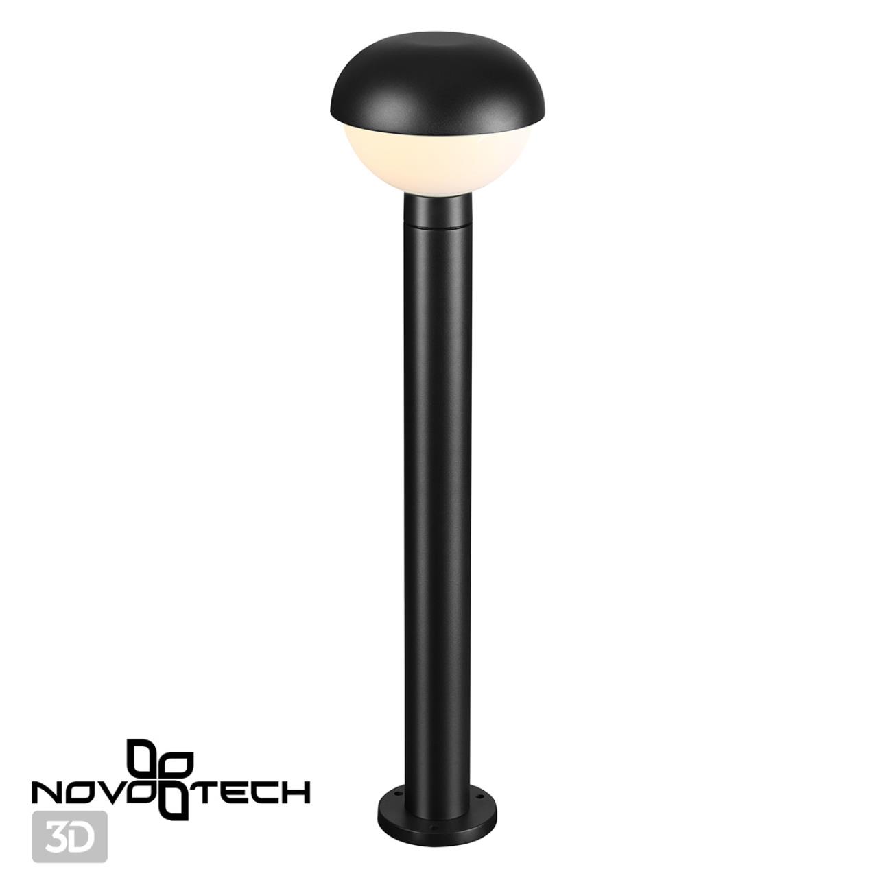 Светильник ландшафтный 20*20*80 см, E27 40 W, К Черный Novotech Street 370957 IP54