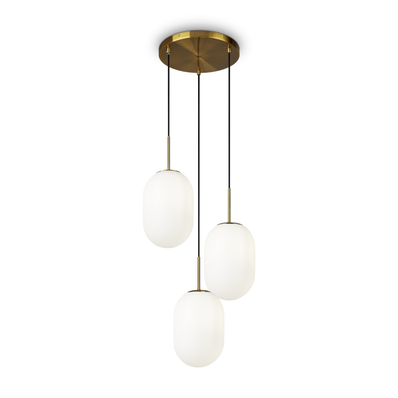 Светильник 43 см, Freya Crystal FR1012PL-03BS, латунь