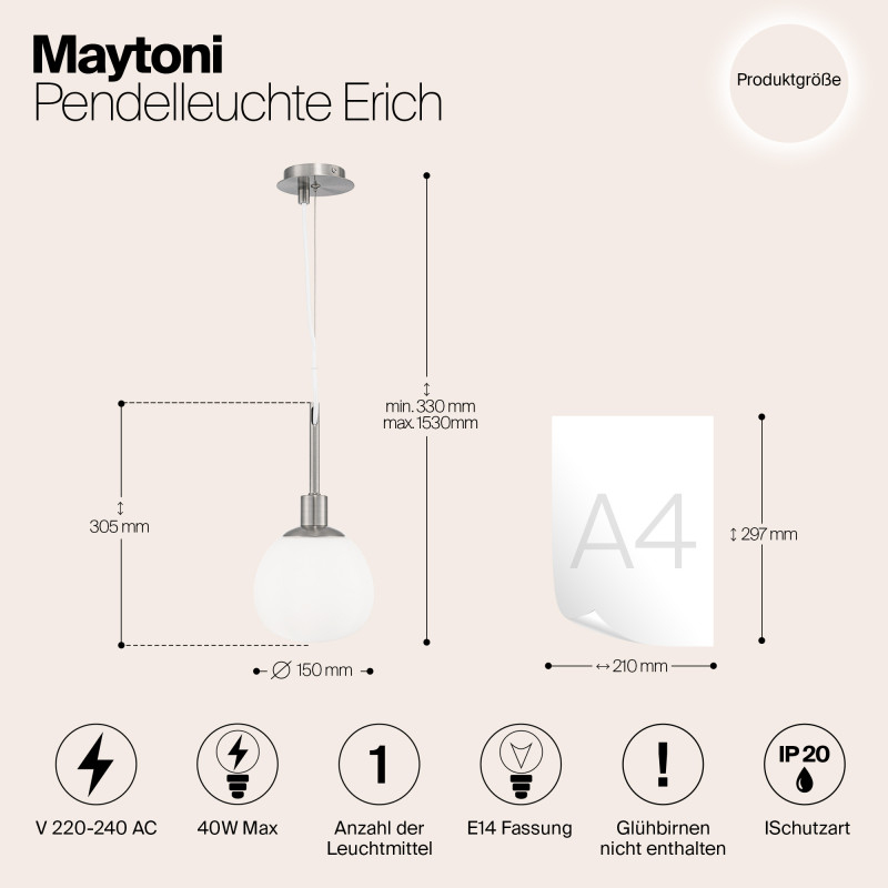 Светильник 15 см Maytoni Erich MOD221-PL-01-G золото