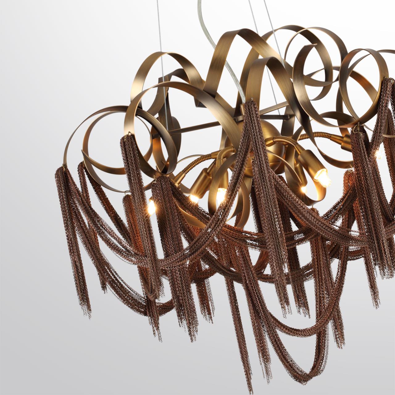 Люстра 46*46*167,6 см, 6 G9*40W, Odeon Light Chainy, античная бронза 5066/6