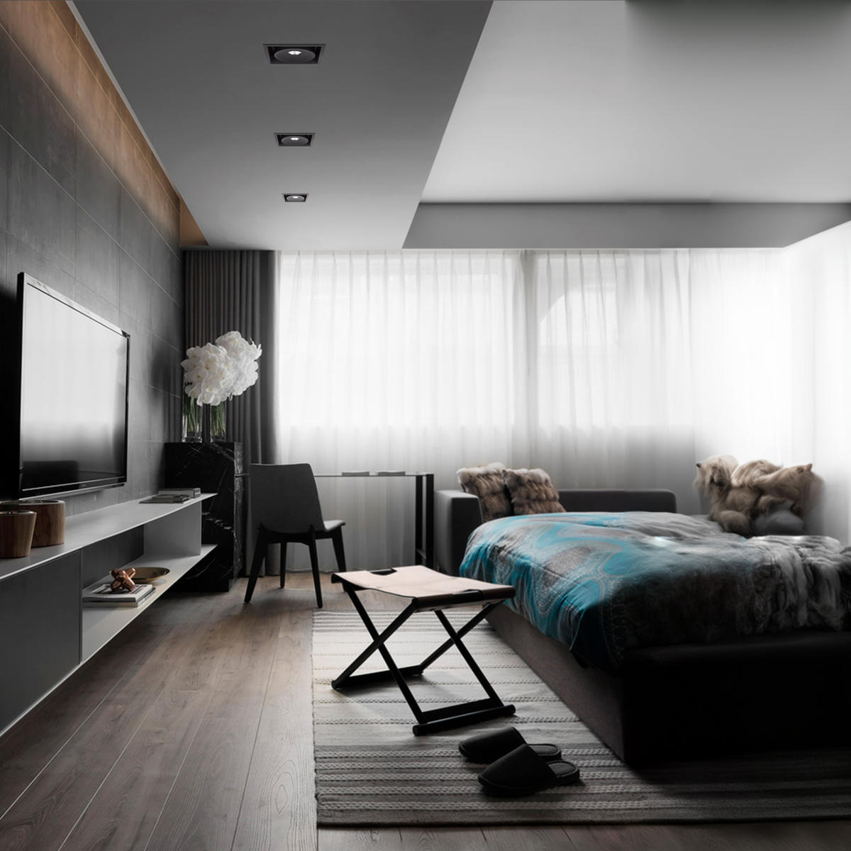 Встраиваемый светильник 10*8*8 см, 1*LED*12W 4000K LOFT IT Lucky 10321 Black черный