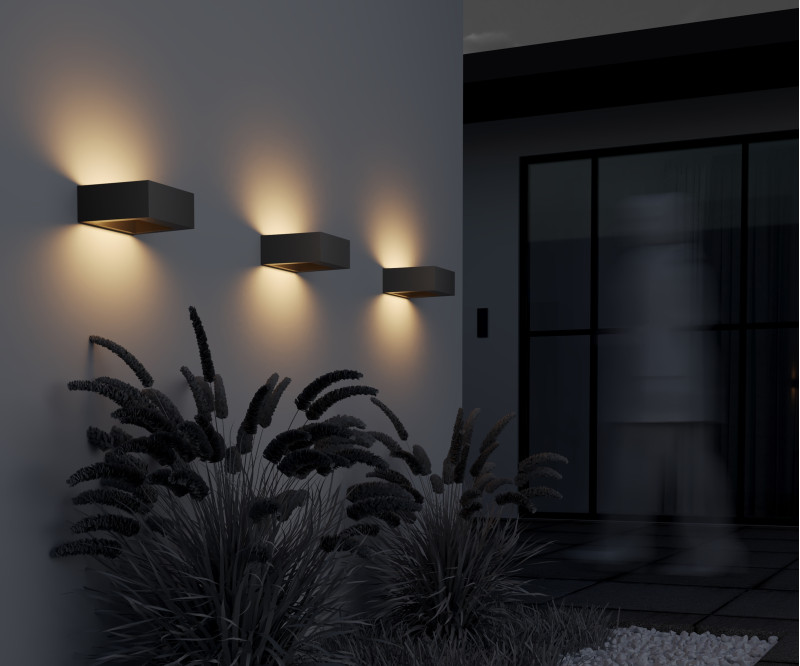 Светильник настенный 18*20*7,9 см, LED, 18W, 3000К, Maytoni Cont O464WL-L18GF3K черный