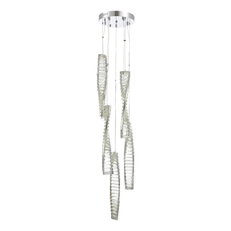 Светильник подвесной 28* см, LED*1*55W, 3000K, St Luce Elica SL6205.103.05, Хром