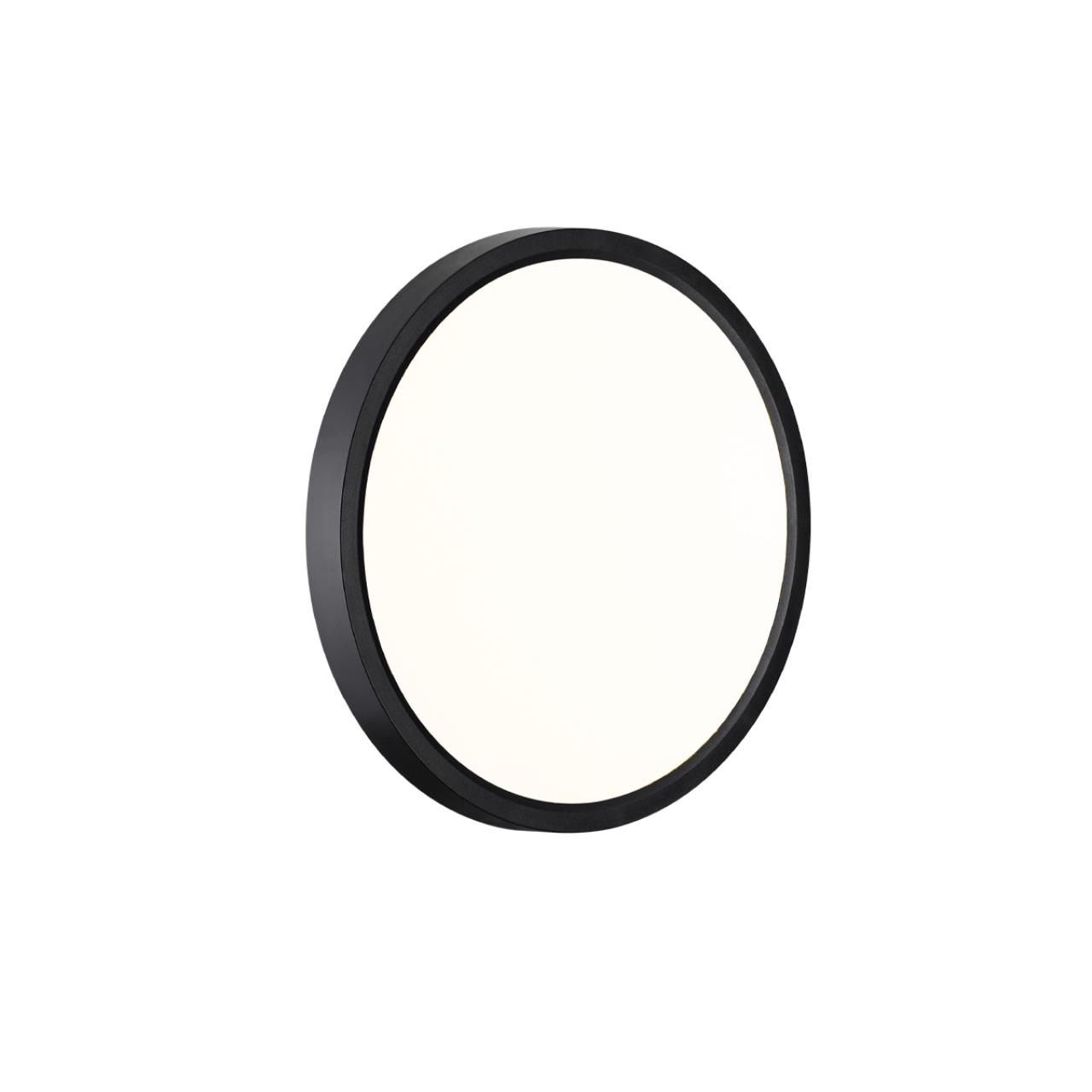 Cветильник 23*2,5 см, LED 18W, 3000/4000 К, IP40, черный, пластик Sonex Alfa Black, 7660/18L
