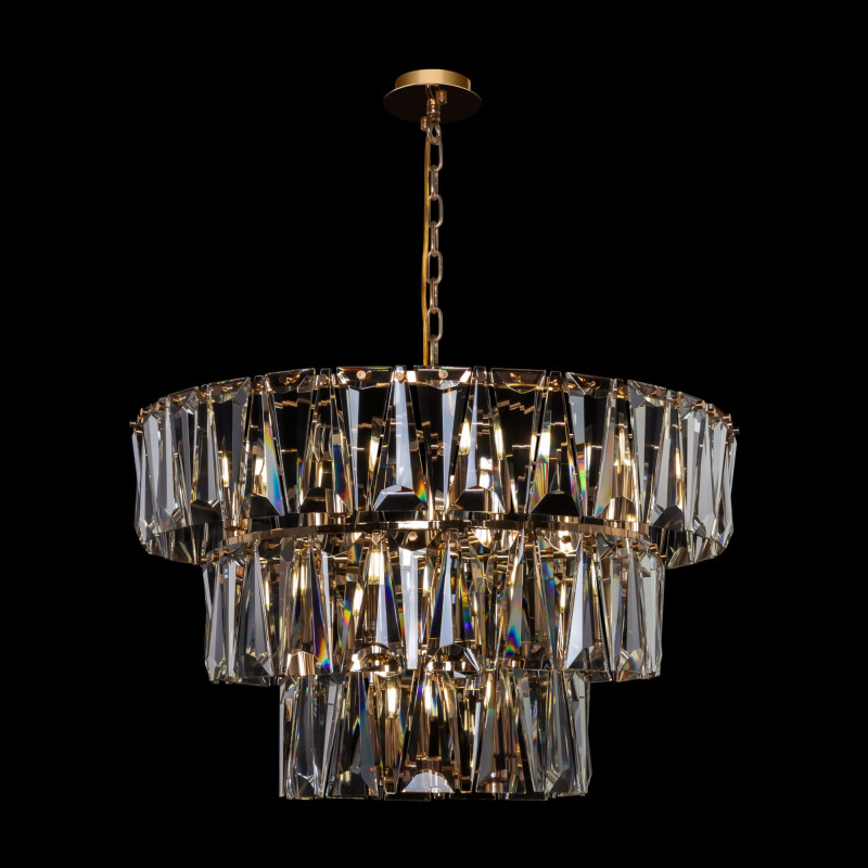 Подвесная люстра Maytoni Puntes MOD043PL-18G, диаметр 77 см, золото