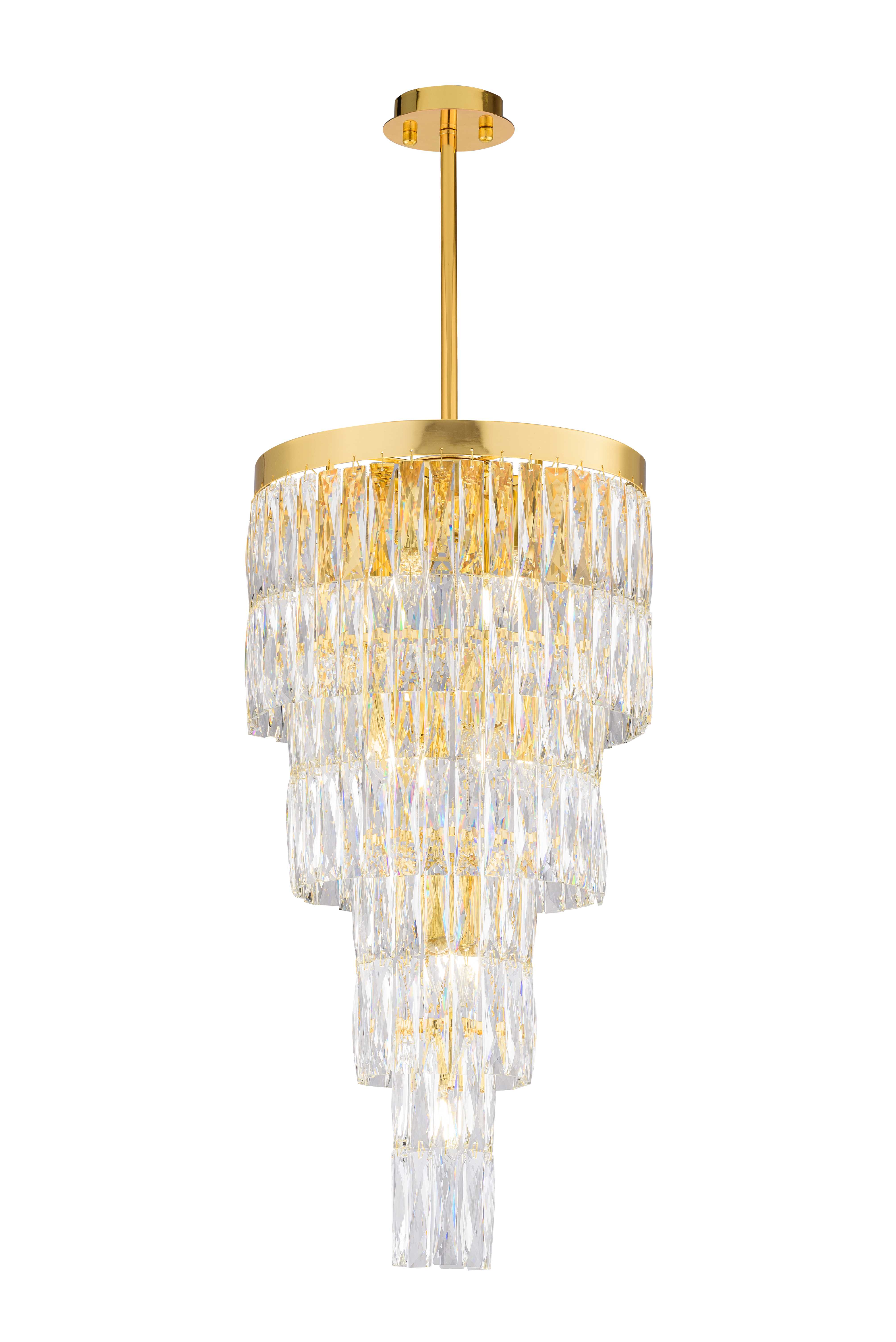 Люстра 350*720-330, 11*E14, 40W NewRgy Cristallo 2774E/11A GOLD+CLEAR, Золото+прозрачный