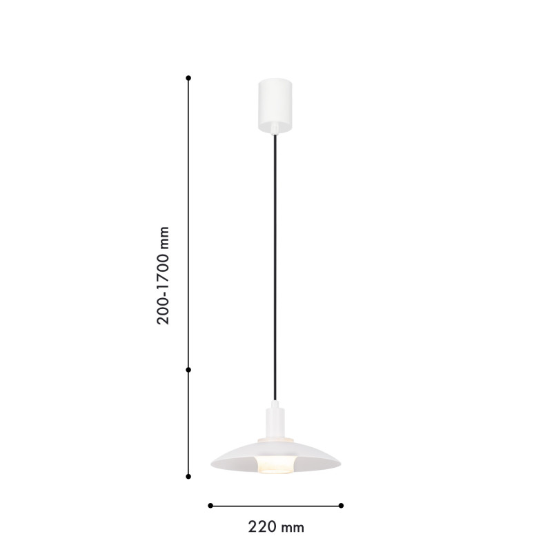 Подвесной светильник 22*170 см, 60W, Favourite Baster 4274-1P белый алебастр