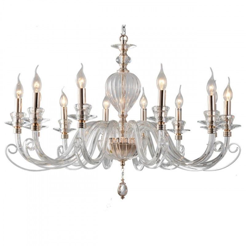 Подвесная люстра 90*80-145 см, 12*E14, 40W, Aployt Daniele APL.701.03.12, золотой